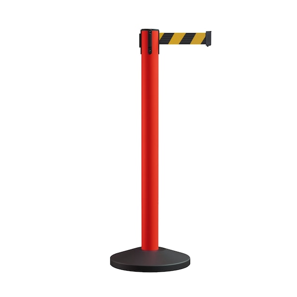 Montour Line Stanchion Belt Barrier Red Post 16ft.Black/Yel Belt ES660-RD-BYD-160 - main